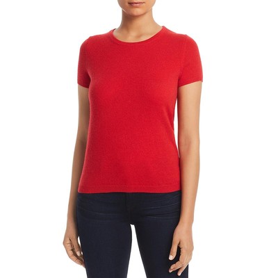 Женский красный кашемировый пуловер с круглым вырезом под частную марку, топ-свитер XXL BHFO 1609