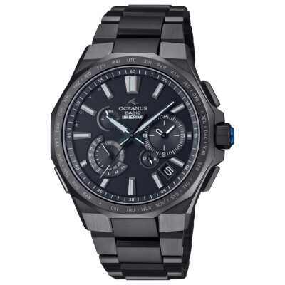 Pre-owned Casio Oceanus Ocw-t6000br-1ajr Black Briefing 25th Anniv. Men's Watch In Box