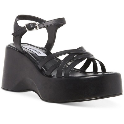 Женские босоножки на танкетке Steve Madden Crazy 30 с пряжкой крест-накрест, BHFO 5448