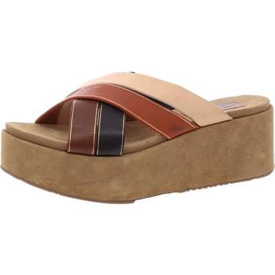 Pedro Garcia Womens Tan Leather Flatform Sandals 39.5 Medium (B,M) BHFO 5361