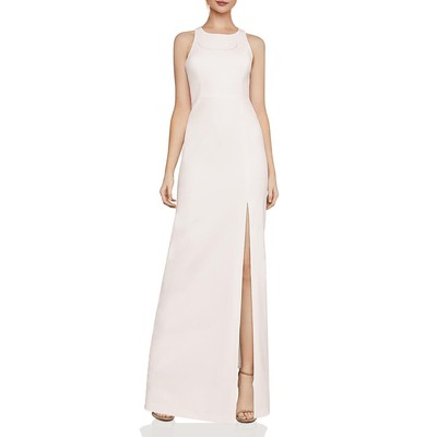 

BCBGMAXAZRIA Женское вечернее платье цвета слоновой кости со шнуровкой и боковым разрезом  BHFO 5469, Off white