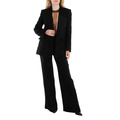 Pre-owned Chloé Chloe Ladies Black Single-breasted Open-front Blazer