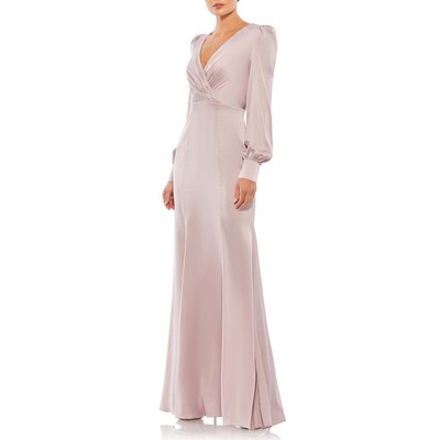 Женское розовое атласное вечернее платье Ieena for Mac Duggal 10 BHFO 4974