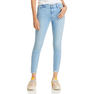 

Джинсы-скинни Paige Womens Hoxton Blue Denim Light Wash с эффектом потертости  BHFO 4344, Jama rock, Hoxton
