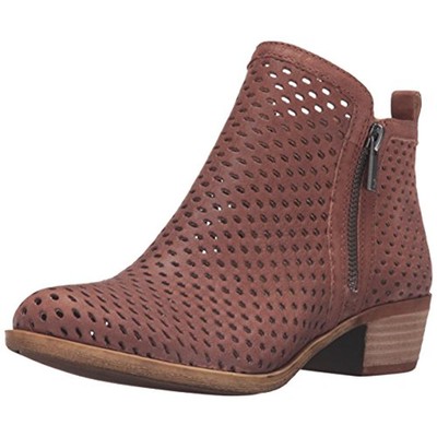 Женские ботильоны Lucky Brand Basel3 коричневого цвета на среднем каблуке 6 (B,M) BHFO 1277