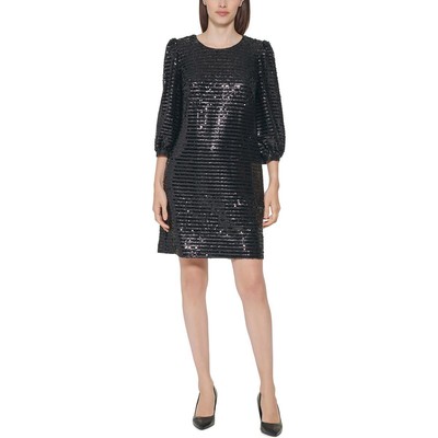 

Женское черное коктейльное и вечернее платье с пайетками Karl Lagerfeld Paris  BHFO 4382, Черный