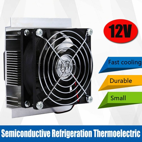 12V 6A Thermoelectric Peltier Refrigeration Cooling System Kit Cooler Fan DIY