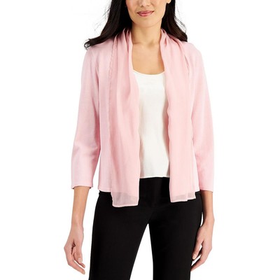 

Женская куртка Kasper с кружевной отделкой, повседневный кардиган с открытой передней частью Petites BHFO 2228, Tutu pink