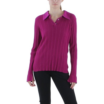 3.1 Женская рубашка Phillip Lim из фиолетового хлопка в рубчик Henley L BHFO 8174