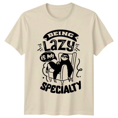 Being Lazy Is My Specialty Sloth T-Shirt Pun Funny Animal Tee