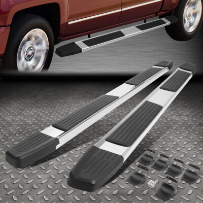 ДЛЯ КАБИНЫ ЭКИПАЖА FORD F-150 15-24 ЛЕТ 6 ХРОМИРОВАННЫХ ПЛОСКИХ БОКОВЫХ СТУПЕНЕК NERF BAR ДЛЯ ПОДНОЖЕК
