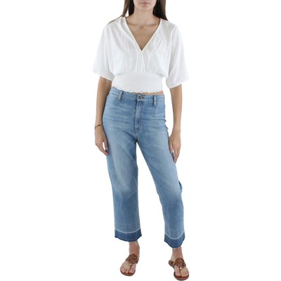 

Lulus Womens White Crop Tie Neck Top Blouse Shirt  BHFO 1320, Белый