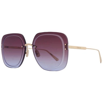 Pre-owned Dior Ultra Purple Gradient Square Ladies Sunglasses Cd40031u 10t 65 In Red