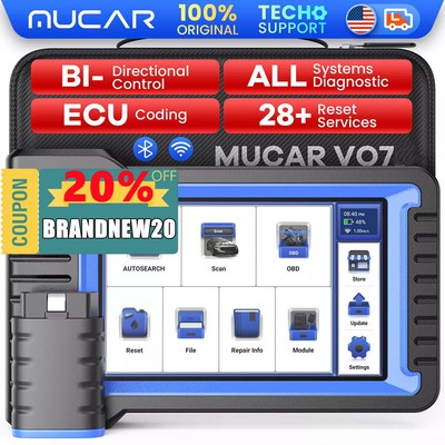 MUCAR VO7 Bidirectional All System Car OBD2 Scanner Diagnostic Scan Tool IMMO