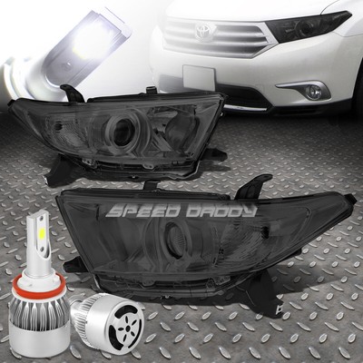 U-HALO ДЫМЧАТАЯ ПРОЗРАЧНАЯ ФАРА ПРОЕКТОРА + СВЕТОДИОДНЫЕ ЛАМПЫ 6000K + ВЕНТИЛЯТОР ДЛЯ 11-13 HIGHLANDER