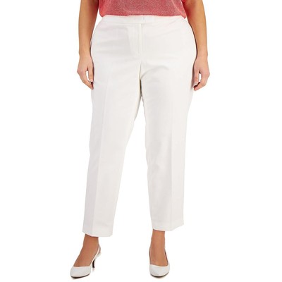 Женские брюки Anne Klein Bowie White Comfort Fit с прямыми штанинами плюс 14W BHFO 8990