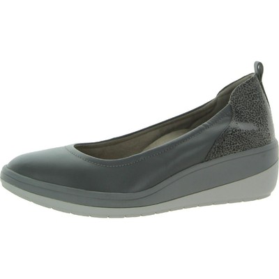 

Женские серые кожаные балетки Vionic Jacey 9,5 средний (B,M) BHFO 9399, Charcoal leather leopard