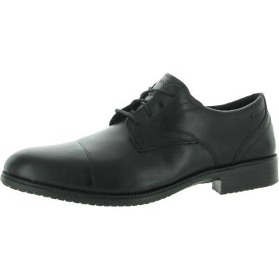 

Rockport Mens TMDS Cap Toe Leather Cap Toe Туфли Дерби Обувь BHFO 9572, Черный, TMDS Cap Toe