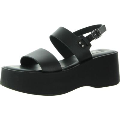 

Женские кожаные сандалии на танкетке Steve Madden BHFO 2963, Black leather, Display