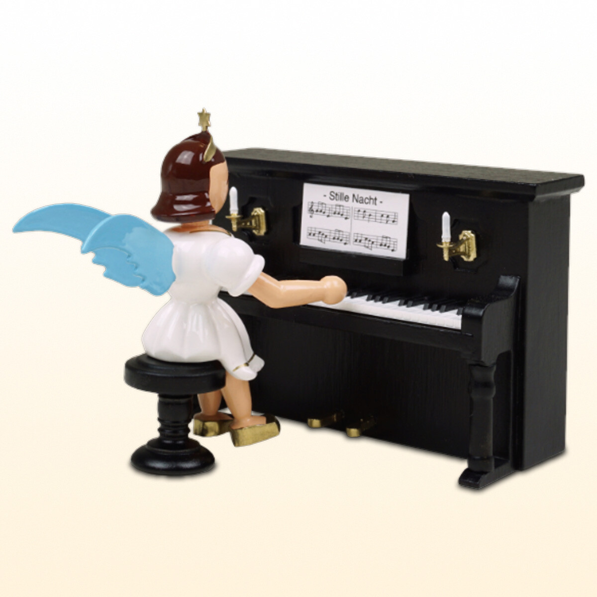 Blank Engel Kurzrock farbig am Klavier EKF 090 Erzgebirge Fachhändler neu 2023