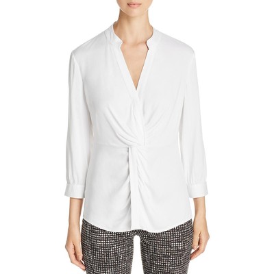 Женская туника-топ на пуговицах Nic + Zoe Womens Twist Up White, S BHFO 4947