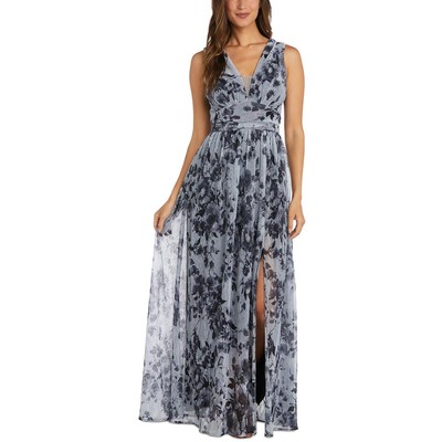 

Женское серое вечернее платье цвета металлик NW Nightway Petites  BHFO 9023, Black/silver