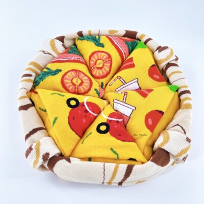 Pizza Socks Box 4 Pairs Weird Funny Crazy Gift Socks