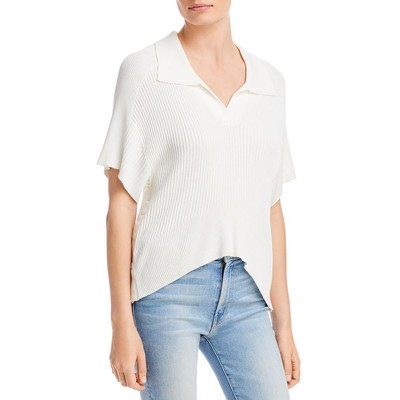 Женский свитер Rag & Bone Dakota SS с белым воротником и V-образным вырезом, L BHFO 0478