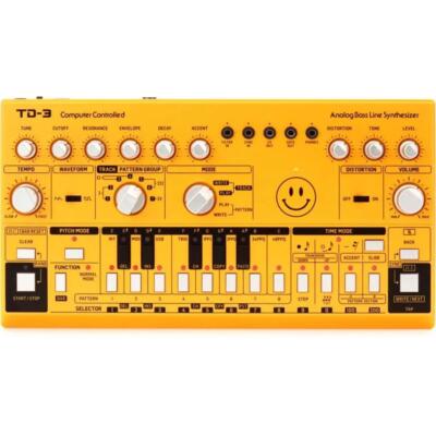 Behringer TD-3-AM Analog Bass Line Synthesizer with VCO/VCF, Yellow