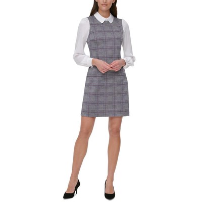 

Tommy Hilfiger Женское клетчатое повседневное платье миди до колена BHFO 2376