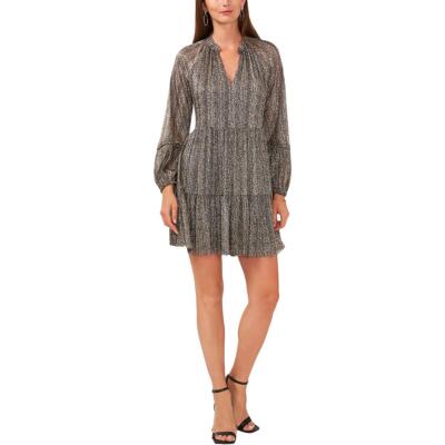 Женское металлическое мини-платье для коктейлей и вечеринок Vince Camuto BHFO 0000