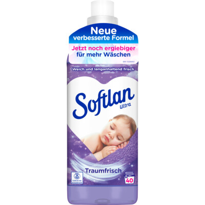 Softlan Ultra Traumfrisch pour 34 Charges de Lavage 1000ml 4er Pack