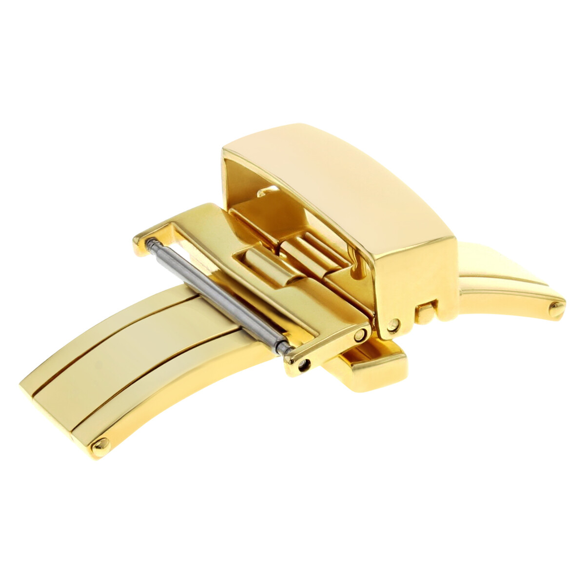 14MM BUTTERFLY FOR DEPLOYMENT CLASP WATCH BAND STRAP BUCKLE GOLD COLOR