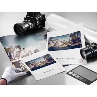 Рулон бумаги для струйной печати Hahnemuhle Photo Rag Metallic FineArt, 340 г/см, натуральный белый