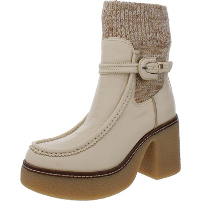 

Женские ботинки до середины икры Sam Edelman Sidney Ivory, размер 8,5, средний (B,M) BHFO 5970, Eggshell leather