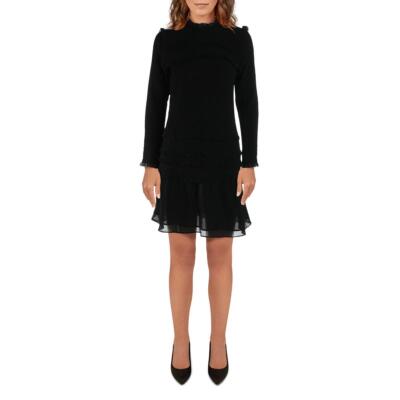 

Женское черное вечернее коктейльное платье с рюшами и рюшами Current Air  BHFO 1070, Черный