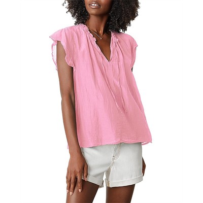 Женская розовая рубашка-пуловер с гофрировкой VELVET BY GRAHAM & SPENCER, S BHFO 3734