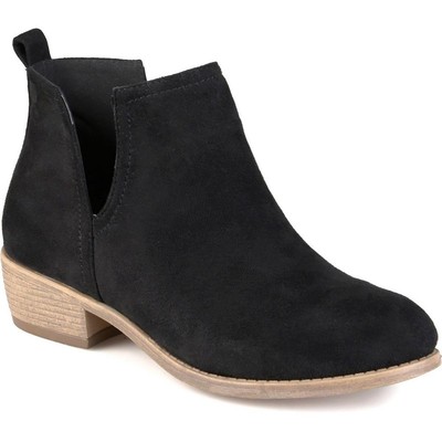 Женские черные ботильоны Journee Collection Shoes шириной 8 см (C,D,W) BHFO 6253