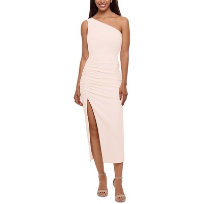 Женское розовое миди-платье Betsy & Adam с вырезом до середины икры на одно плечо 12 BHFO 2657