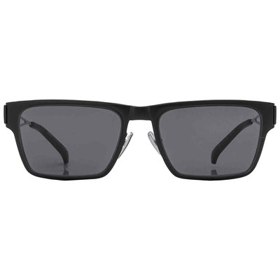 Pre-owned Prada Dark Grey Rectangular Men's Sunglasses Pr 71zs 1bo5s0 56 Pr 71zs 1bo5s0 56 In Gray