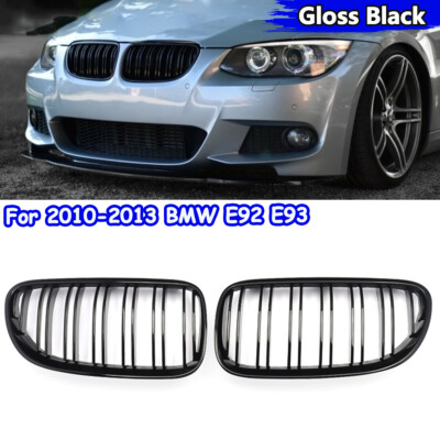 US Front Kidney Grille For 2011-2013 BMW E92 E93 328i 335i Coupe LCI Gloss Black