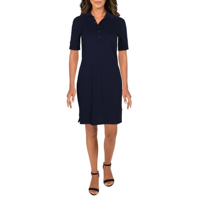 

Женское темно-синее однотонное платье-поло с воротником Lauren Ralph Lauren  BHFO 7810, Navy