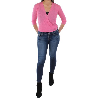 

Розовый женский льняной кардиган с запахом Nic + Zoe, свитер Petites, ПП BHFO 0122