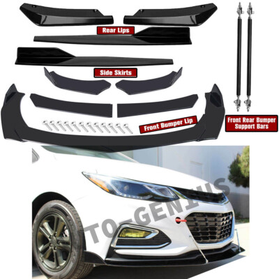 For Chevrolet Cruze Front Rear Bumper Lip Spoiler Splitter Body Kit Side Skirt