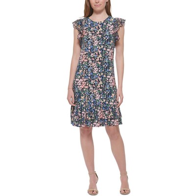 Женское темно-синее мини-платье Tommy Hilfiger с цветочным принтом Petites 0P BHFO 5641