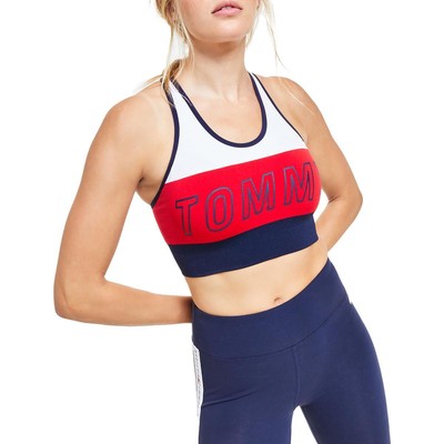 Женский спортивный бюстгальтер для фитнеса с синим логотипом Tommy Hilfiger Sport Athletic XS BHFO 4200
