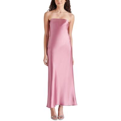 Женское атласное платье Steve Madden Jessamine без бретелек для коктейлей и вечеринок BHFO 0749