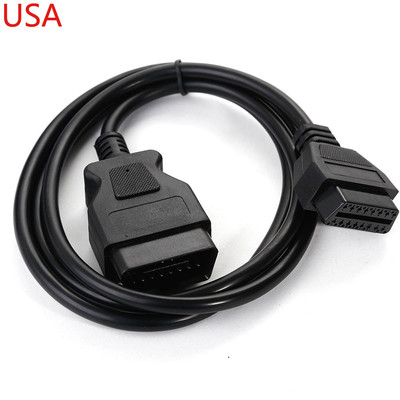 New 16 Pin OBD2 OBDII Male to Female Extension Cable Auto Car Diagnostic Cable