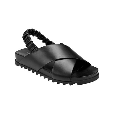 

Черные сандалии на плоской подошве с ремешком на пятке Marc Fisher Womens Jivin 6.5 6 BHFO 6065, Черный