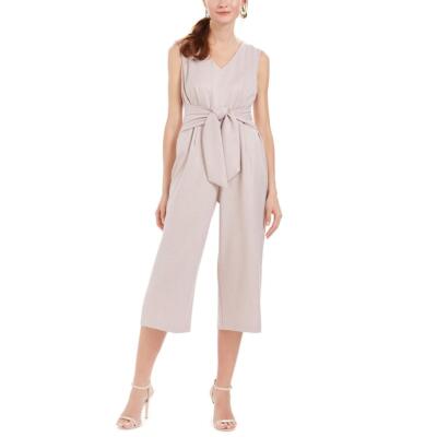 

Женский розовый укороченный комбинезон с широкими штанинами Connected Apparel Petites  BHFO 6437, Dusty blush